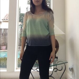 Rue21 flowy block dye ombré shirt